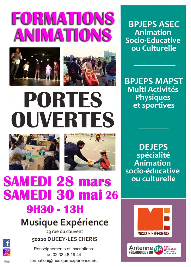 Portes ouvertes Formations aux métiers de l’animation 2026