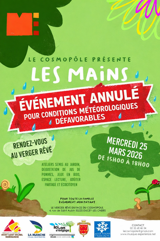 LES MAINS DANS LA TERRE annulé le 25 mars 2026